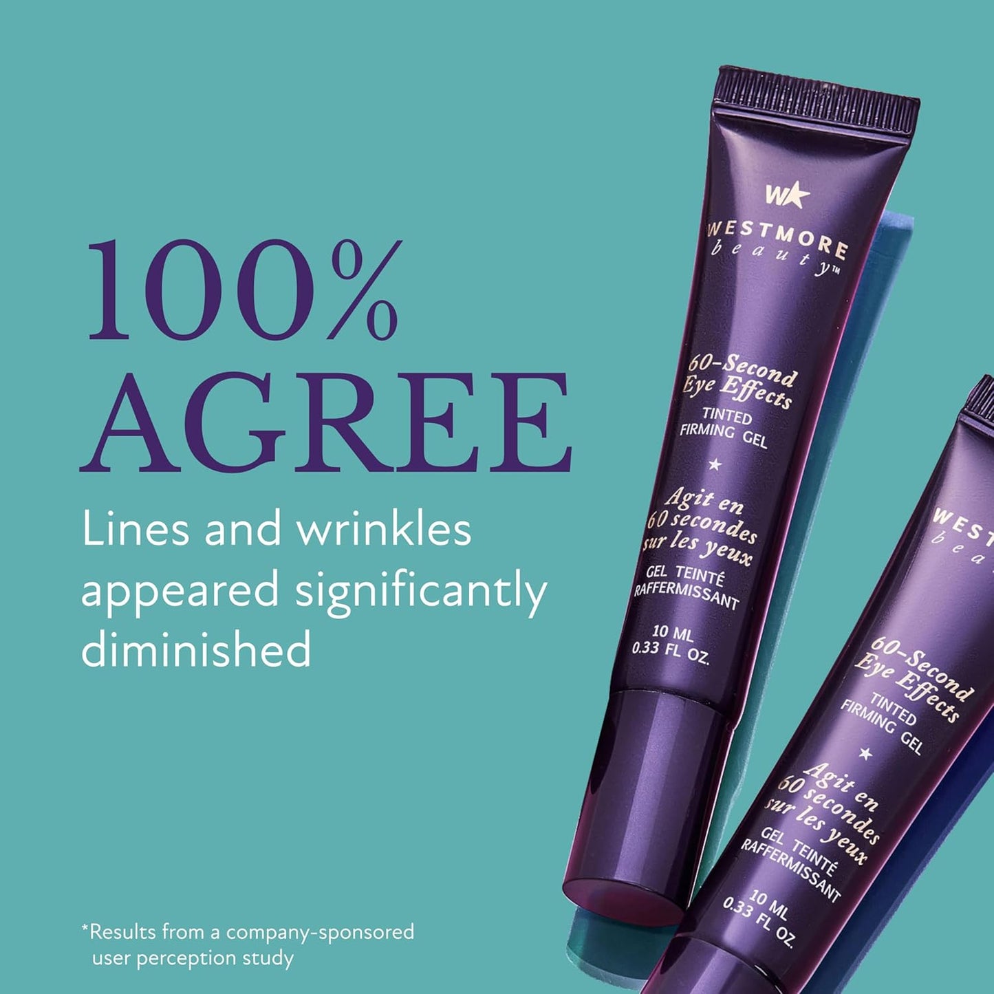 Westmore Beauty 60 Second Effects Tinted Firming Gel - Under Eye Cream For Puffiness And Bags Under Eyes - 20 mL Light to Medium - 0.68 Fl Oz