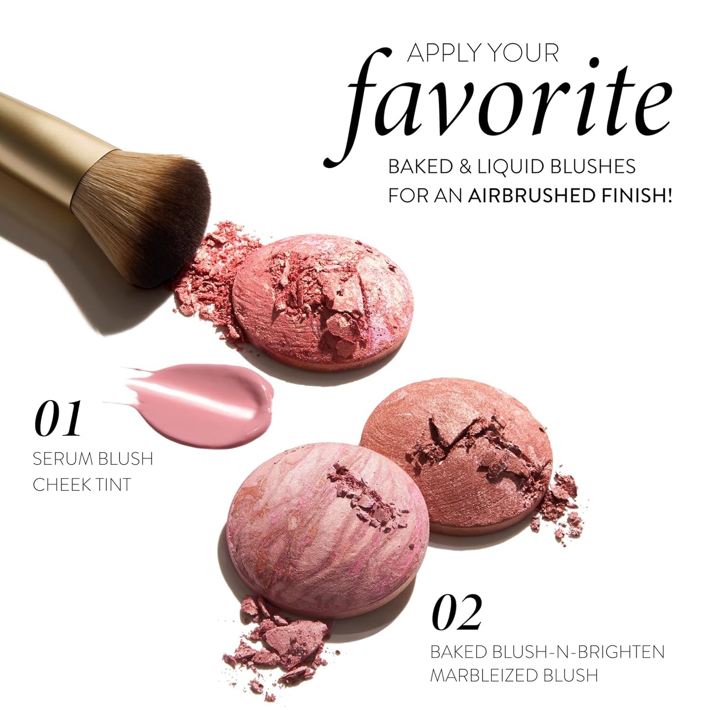 LAURA GELLER NEW YORK Angled Blush Brush with Black Wooden Handle & Dense Bristles for Makeup Application