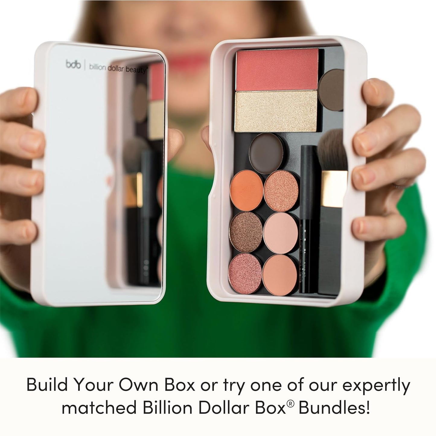 Billion Dollar Brows Beauty Box, All-in-One, Customizable, Sustainable, Convenient, Full Face Makeup Palette, Cruelty Free (Beauty Box)