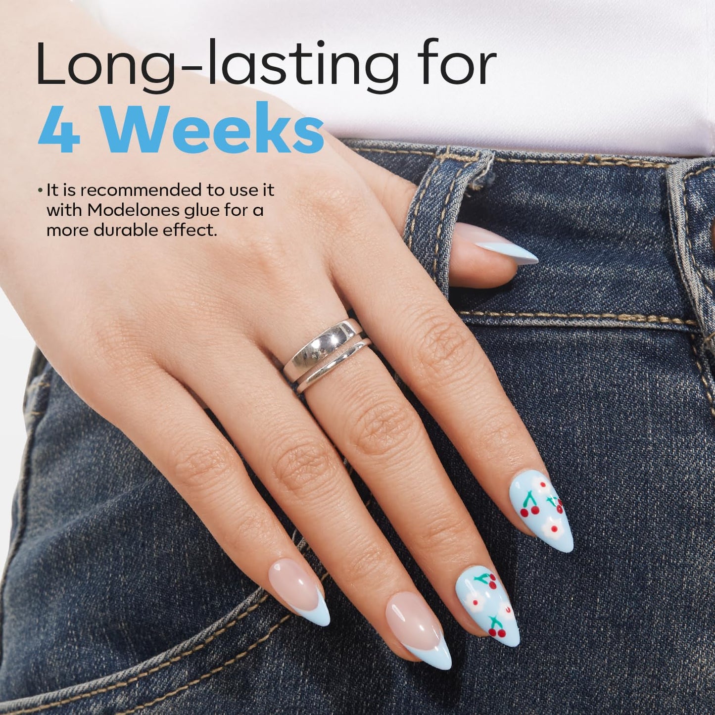 Modelones Extra Short Almond Fake Nail Tips - 510Pcs Half Cover Gel Tips Pre-shaped Clear Acrylic Gel Kit False Press on Nails for Extension DIY Salon 15Sizes