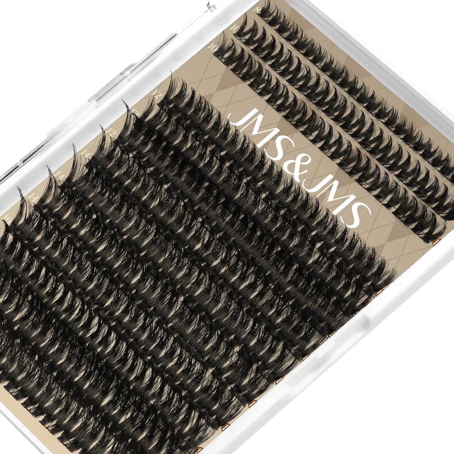 JMS&JMS 156Pcs Lash Clusters Lash Extension CC Curl Wispy Eyelash Clusters Natural Volume Eyelash Extensions Individual Lashes DIY for Beginner (8-18MIX)