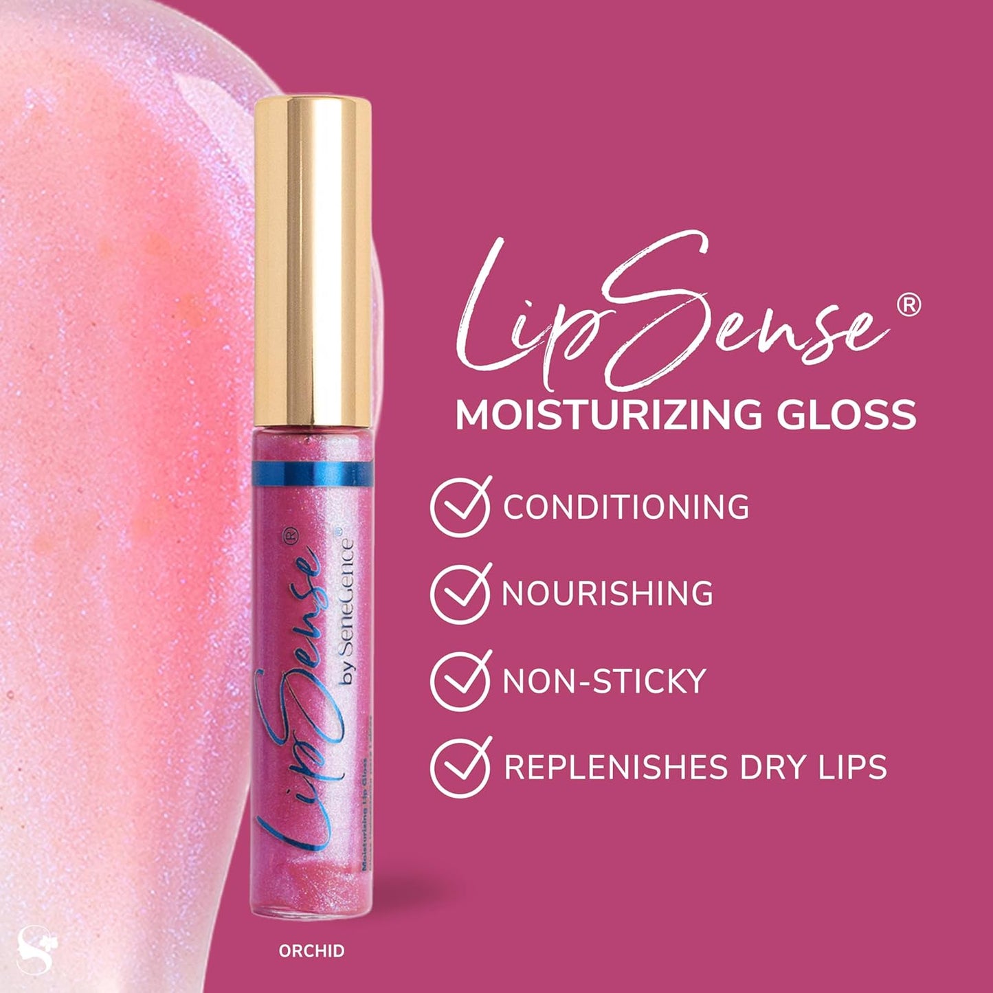 SeneGence LipSense Moisturizing Gloss – Hydrating, Long-Lasting Gloss with Shea Butter & Vitamin E, Vegan & Paraben-Free