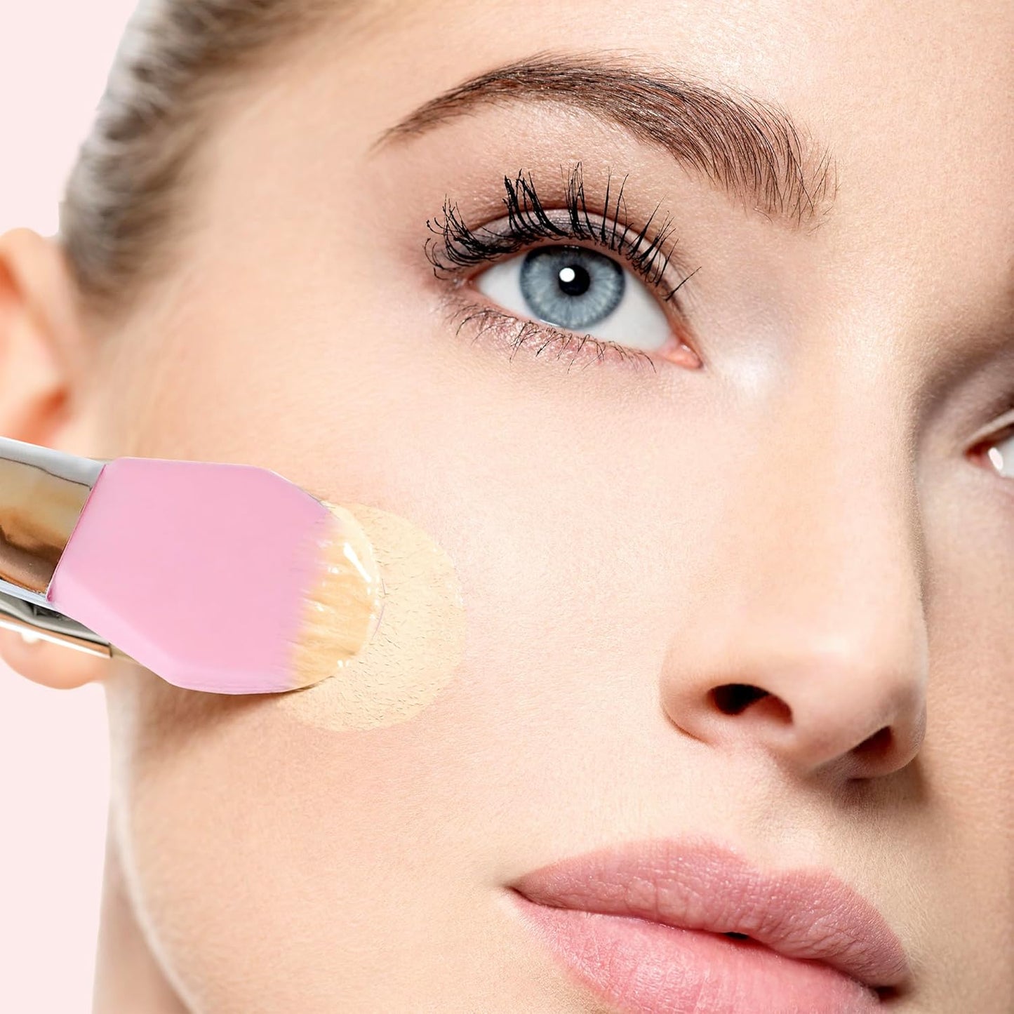 StansOut Ultimate Complexion Bundle: Liquid Foundation Brush, Makeup Brushes for Liquid, Cream, Stick Foundation - Flat, Round, Blender Brushes - 101 Contoured, 108 Straight - Long-Lasting