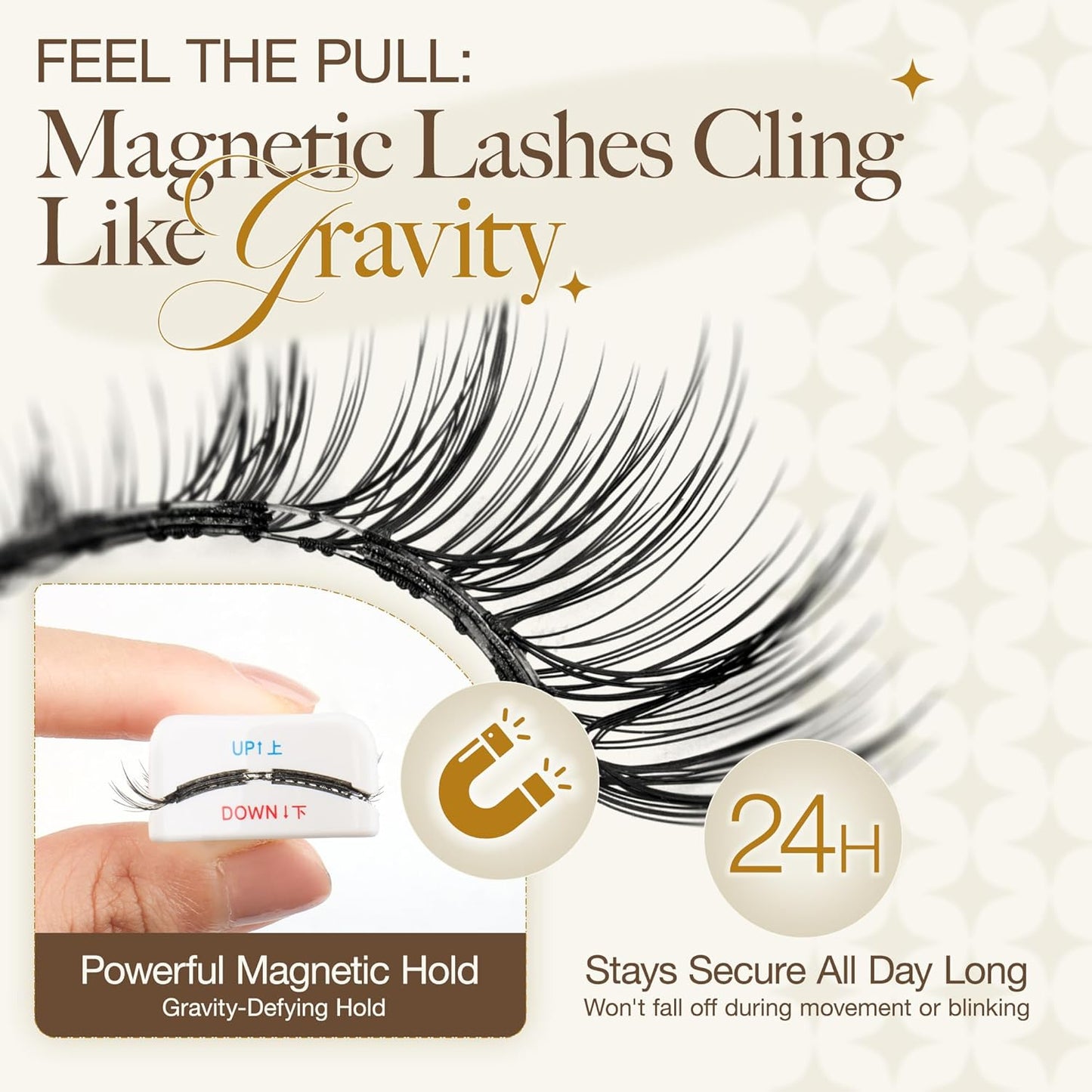 LASHVIEW Update Soft Magnetic Eyelashes Natural Look, Reusable Manga Magnetic Lashes Kit with Applicator CT32