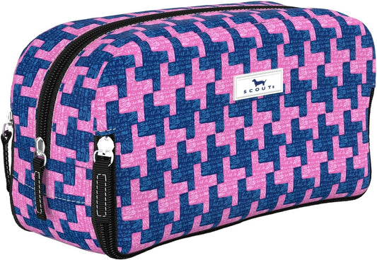 SCOUT 3-Way Toiletry Bag - Travel Makeup Pouch for Women with Three Zipper Compartments - Stands Upright, Wipes Clean