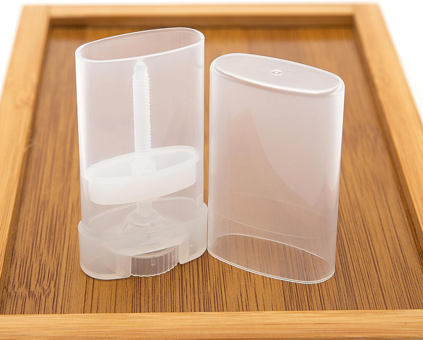 100PCS 15ML Transparent Empty Oval Deodorant Lip Lipstick Balm Tubes Containers for DIY Homemade Crayon Chapstick Holder