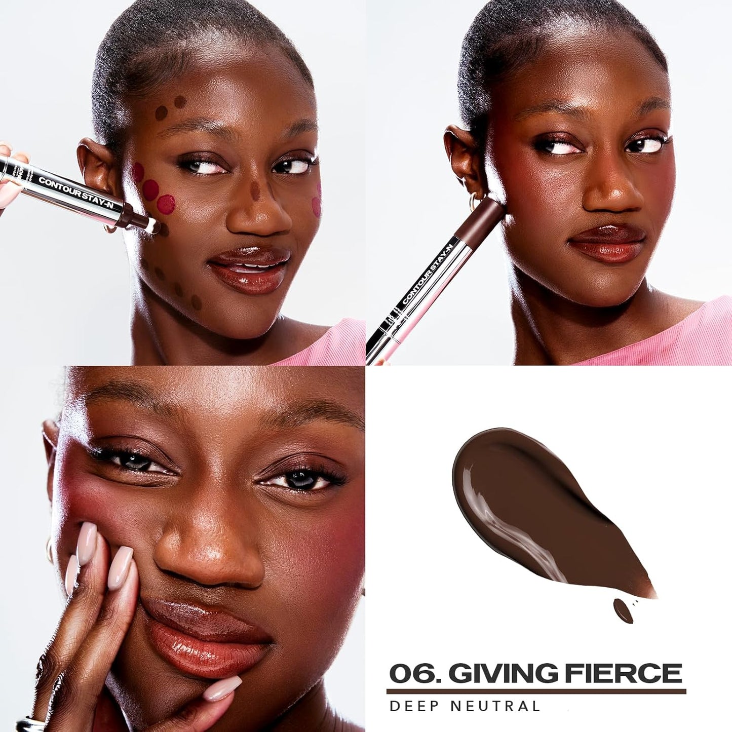 Sacheu Liquid Contour STAY-N Long Wear Cream Contour Makeup — Long Lasting, Blendable, & Lightweight Formula — Vegan & Cruelty-free, Giving Fierce