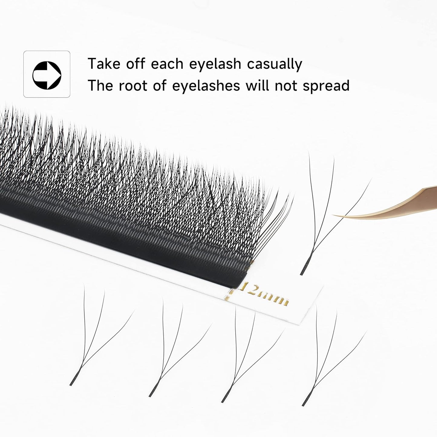W Eyelash Extension 3D Volume Premade Fans 0.07 D Curl 8-15mm mix W Lashes Matte Black Lash Extensions Easy Fans W Shape Eyelash yy Eye Lashes(3D-0.07D- 8mm)