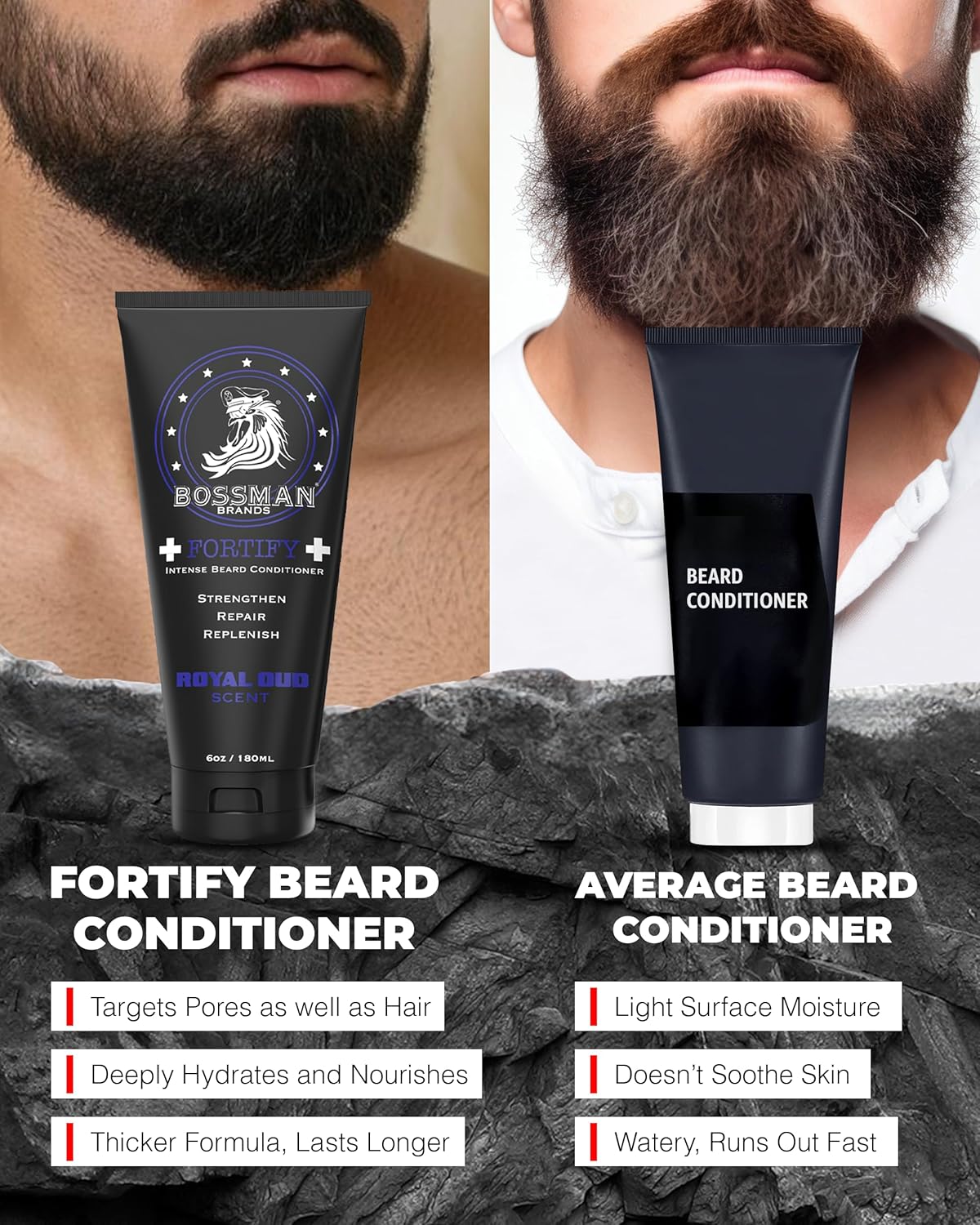 Bossman Beard Conditioner Variety Pack - Softener and Moisturizer Beard Grooming Care Kit for Men - Beard Cream and Lotion - Made in USA - 6 Scents