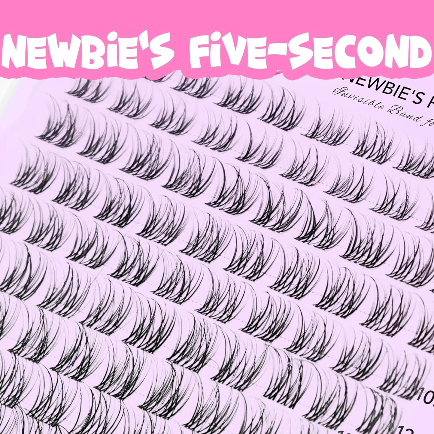 VEYESBEAUTY Lash Clusters Individual Eyelash Extensions Thin & Invisible Band DIY False Eyelashes for Self-application Newbie's Five-Second Series Wispy Lash Tray, Aliva 8-16mm Mixed Length