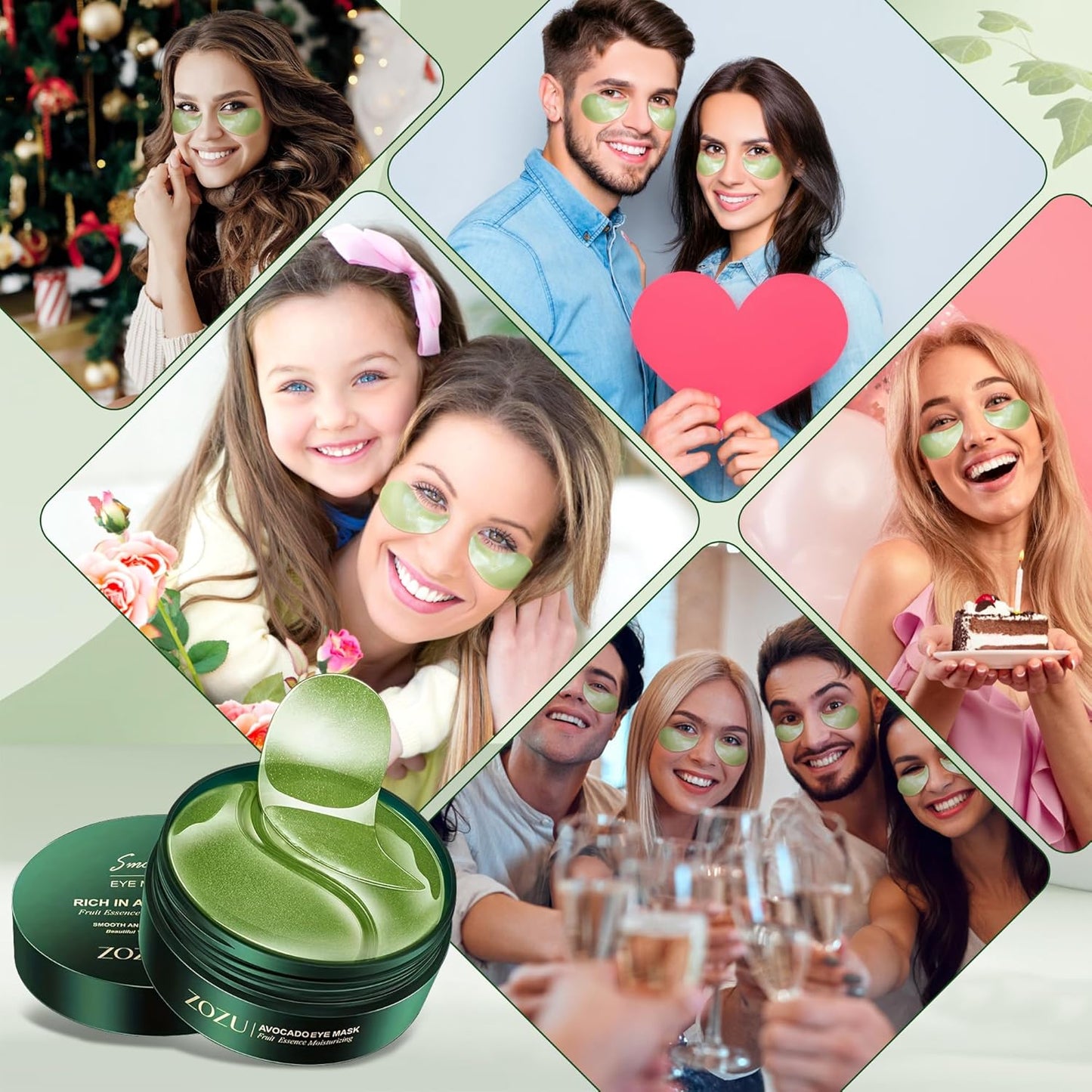 OFUN 60 Count Under Eye Masks, Hydrating Mask Skincare, Eye Patches for Puffy Eyes, Dark Circles and Puffiness, Gel Pads for Eye Bags and Wrinkles Under Eye Treatment