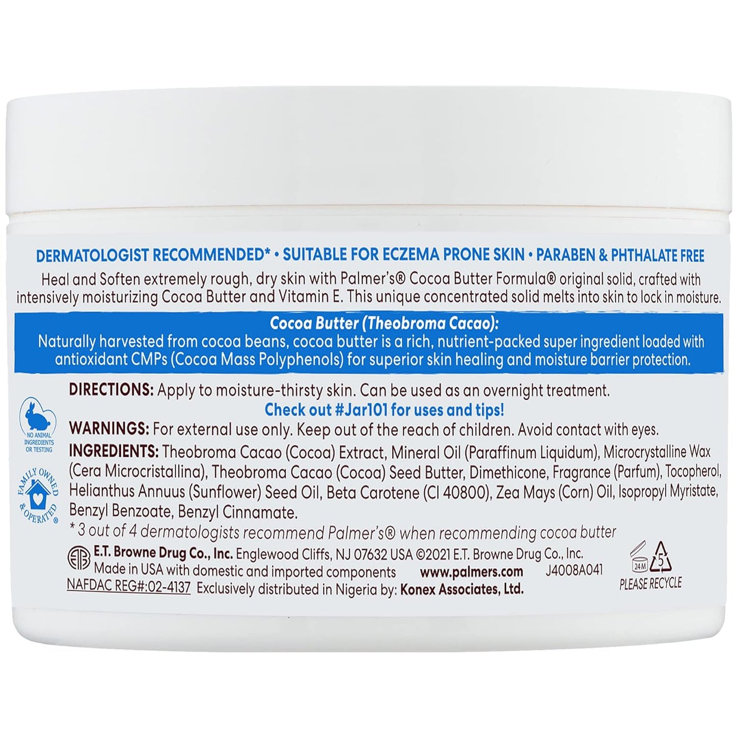 Palmer’s Cocoa Butter Formula Daily Skin Therapy, Solid Formula, 7.25 Ounces (Pack of 3) .pack
