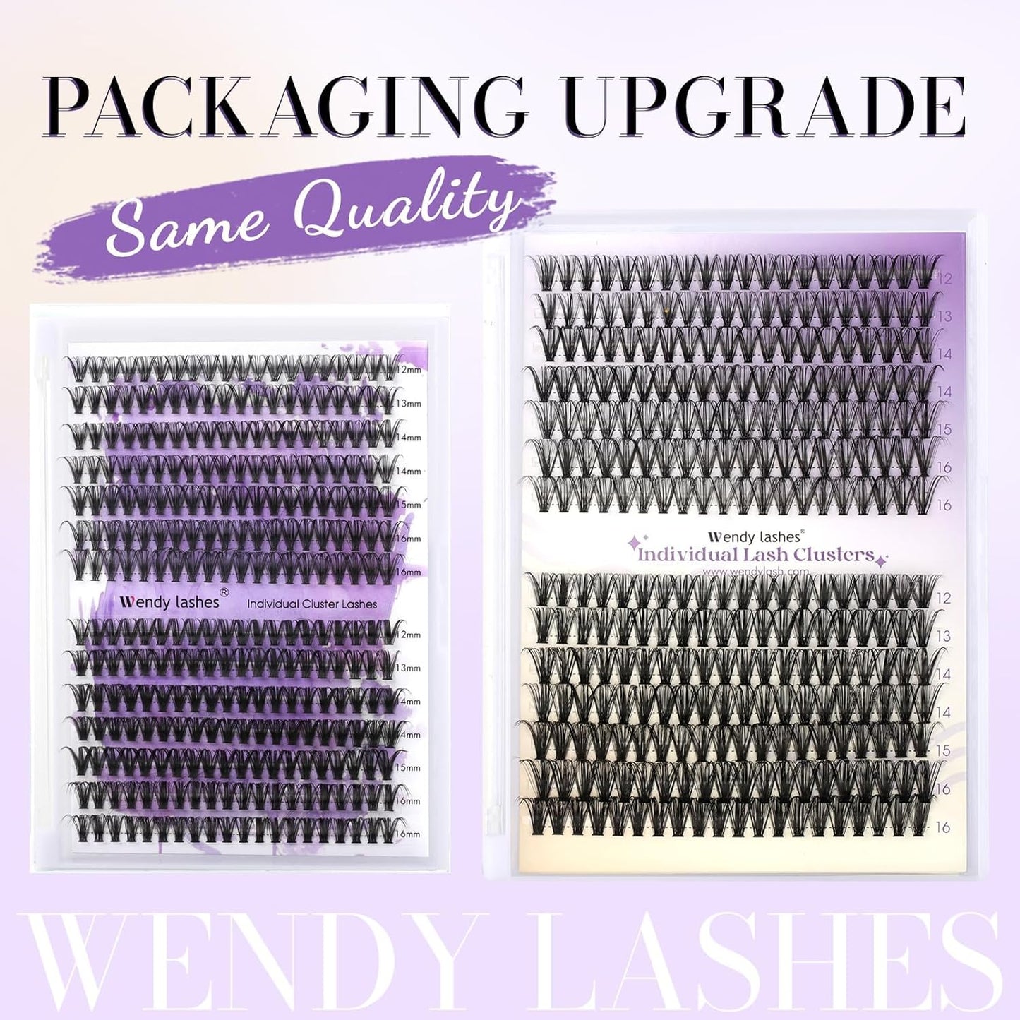 DIY Lash Clusters Natural Wispy: 240Pcs, 30D+40D, Wendy, Ultra-light, Natural, Wispy, Waterproof, Cat Eye, D Curl, 12-16mm Mixed, RR126