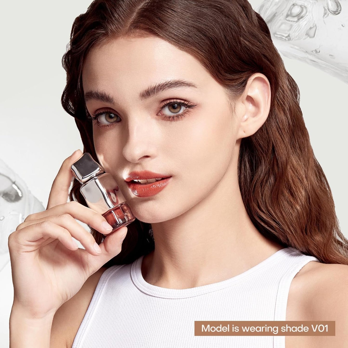 Mistine Makeup Velvet Lip Gloss Matte Lip Cream Liquid Lipstick Softening with Hyaluronic Acid Lip Tint, Non-Sticky Lightweight Lip Color V01 Sunset Afterglow 0.1 fl oz