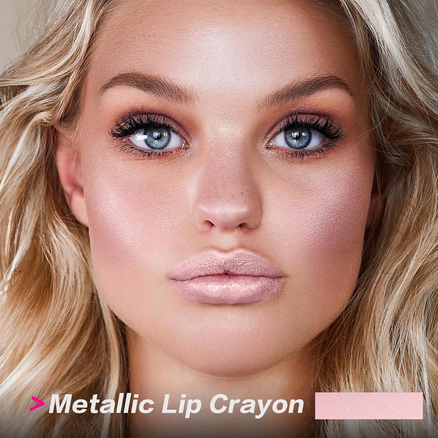 FOCALLURE Ultra Chic Metallic Lipstick,Rich Vitamin E Lip Crayon,Lightweight Shinning Color without Drying or Fading,Long Lasting Lips Makeup,#26 Salt Lake