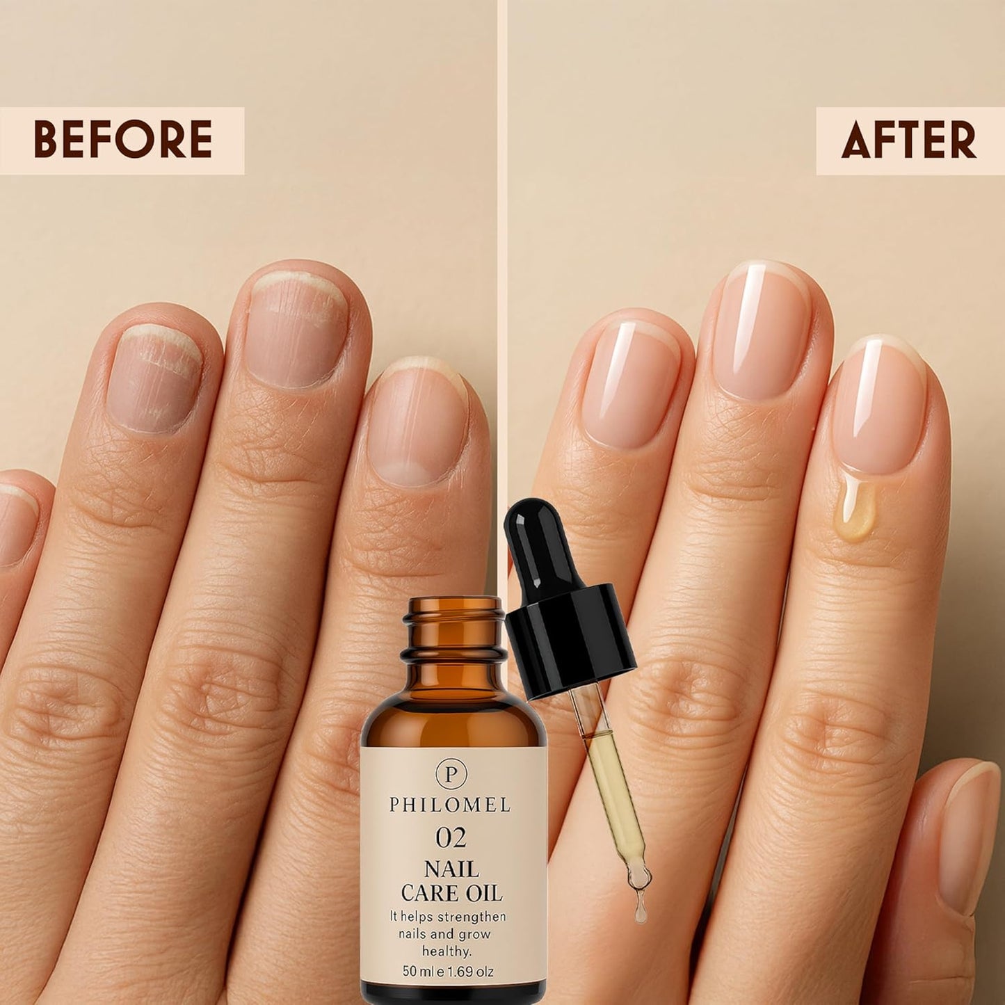 Philomel Nail Care Oil - Nail Hardener Extra Strong and Growth, Nail Strengthener and Growth