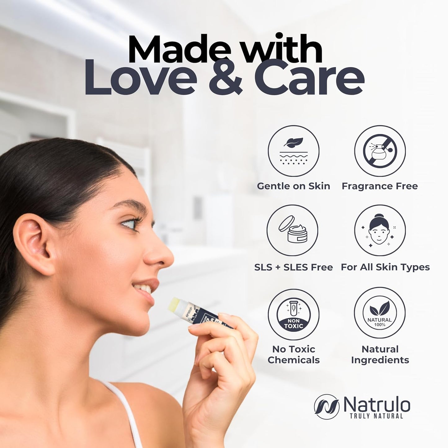 Beef Tallow Lip Balm – Natural Tallow Beeswax Chapstick – Hydrating Moisturizer Grass Fed Bison Tallow Balm Lip Care – Soothes Chapped, Dry Lips, Sensitive Skin – Long Lasting & Vitamin Rich USA-Made