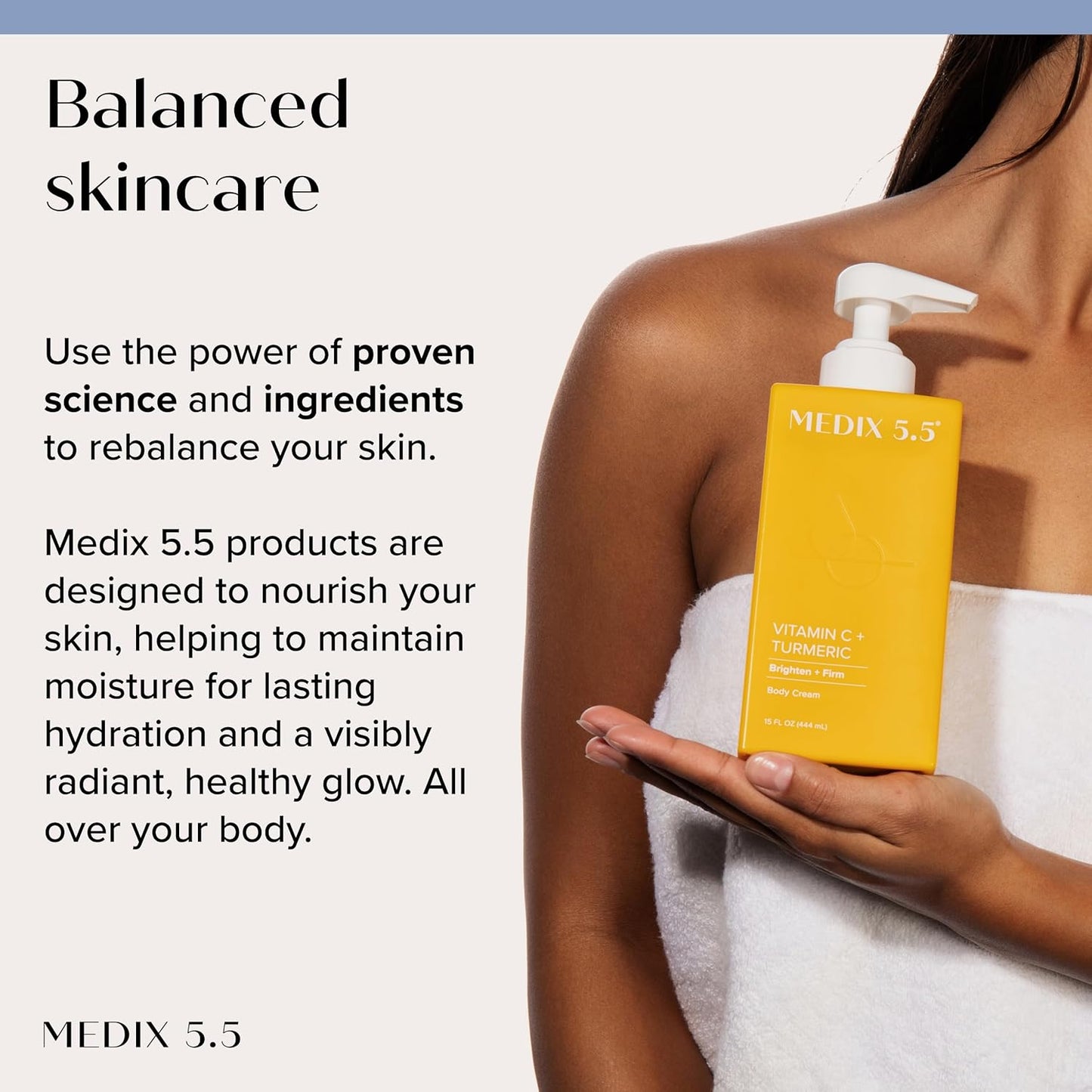 MEDIX 5.5 Vitamin C Cream Face Lotion & Body Lotion Moisturizer | Anti Aging Skin Care Firming & Brightening Cream Diminishes The Look Of Uneven Skin Tone, Age Spots, & Sun Damaged Dry Skin, 15 Fl Oz