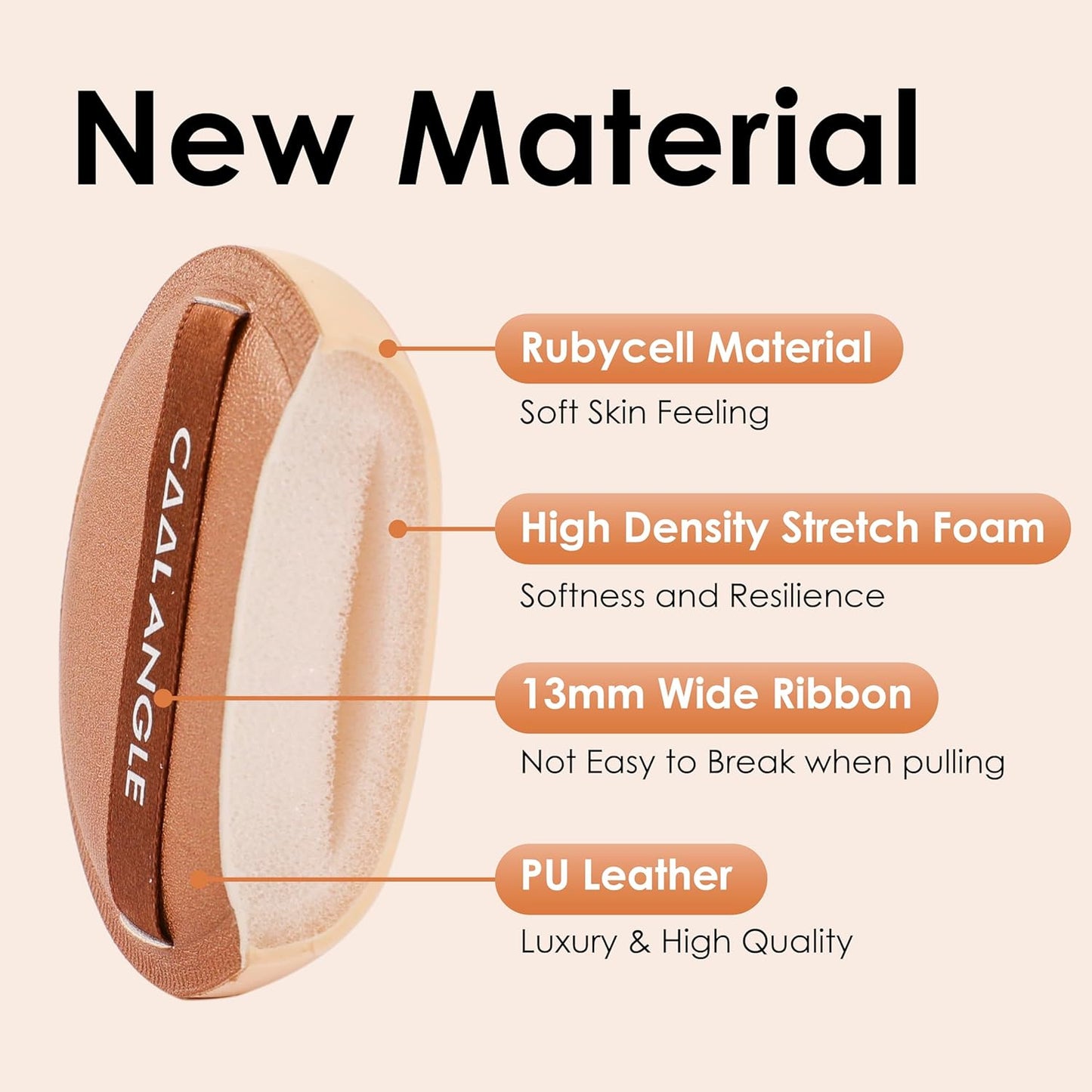 5Pcs Brown Makeup Sponge For Foundation Concealer And Powder, Latex Free Blender Sponge For Natural And Easy Makeup Soft Long-lasting And Beginner-friendly, Medium