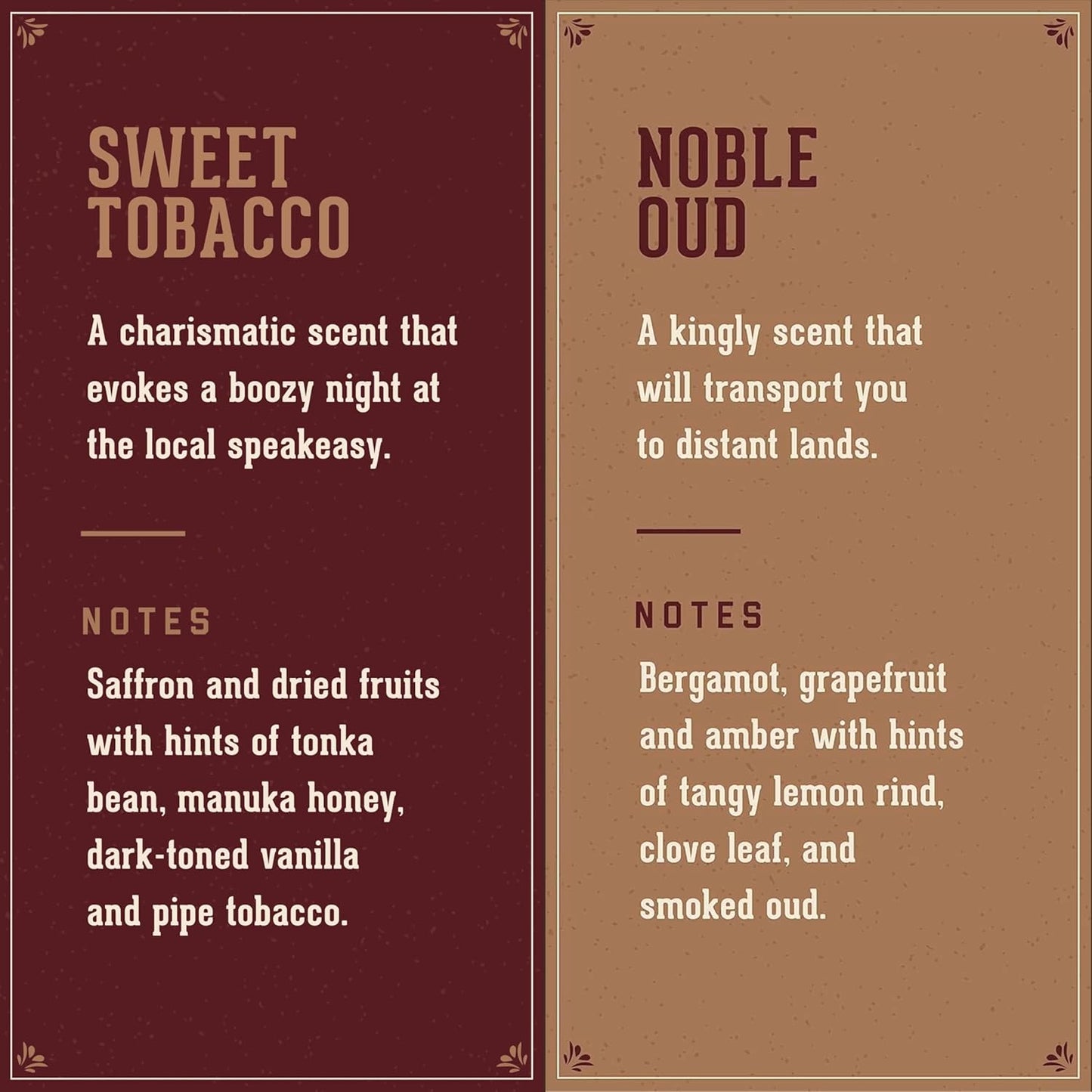 18.21 Man Made Man Sweet Tobacco & Noble Oud Beard, Hair & Skin Oil 2-Set Bundle, All Hair & Skin Types for Men, Strengthens and Moisturizes in a Manly Aroma