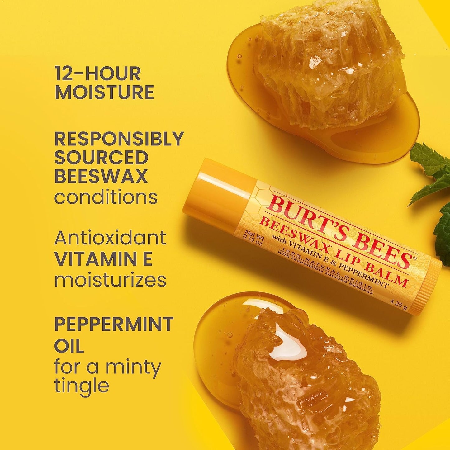 Burt's Bees Back To School Gift Ideas, Lip Balm - Original Beeswax 12 Count Pack in Bulk, Lip Moisturizer With Responsibly Sourced Beeswax, Natural Origin Conditioning Lip Treatment, 12 Tubes, 0.15 oz