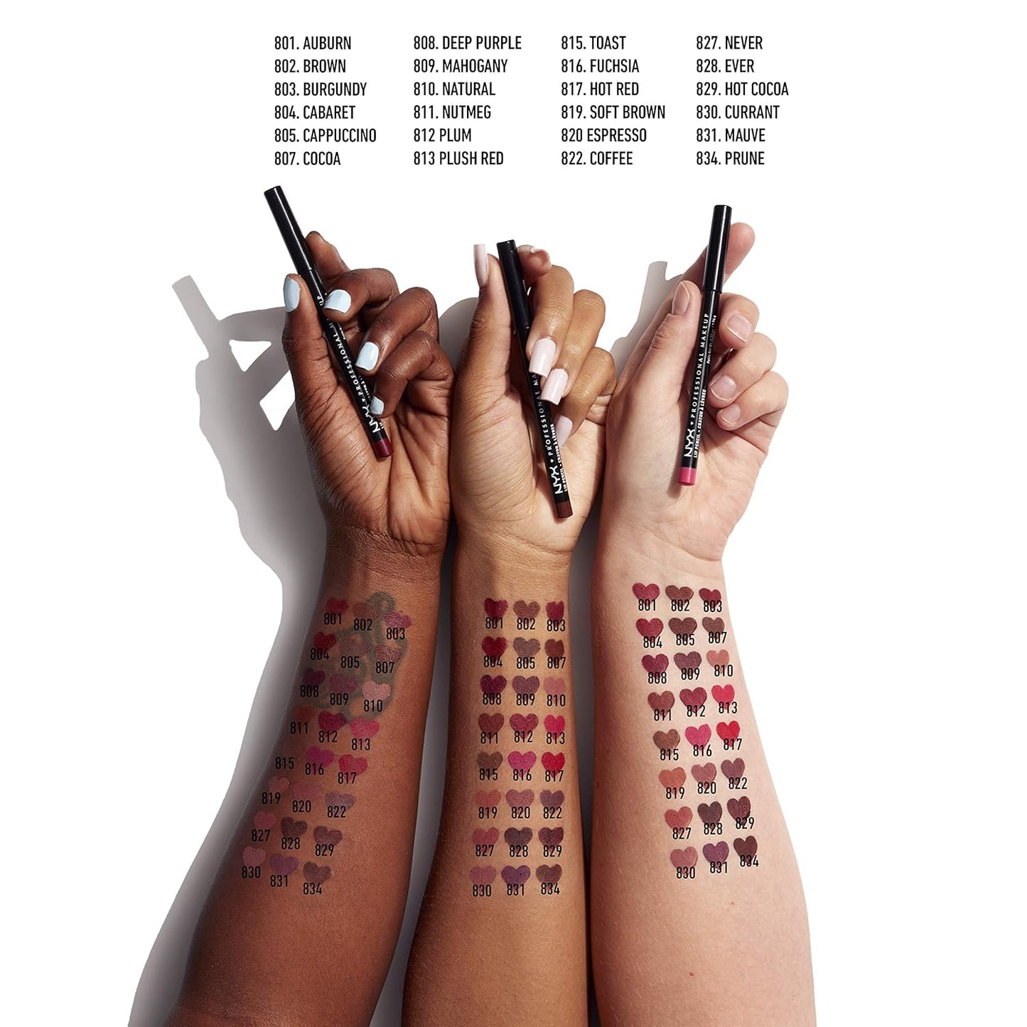 NYX PROFESSIONAL MAKEUP Slim Lip Pencil, Long-Lasting Creamy Lip Liner - Coffee