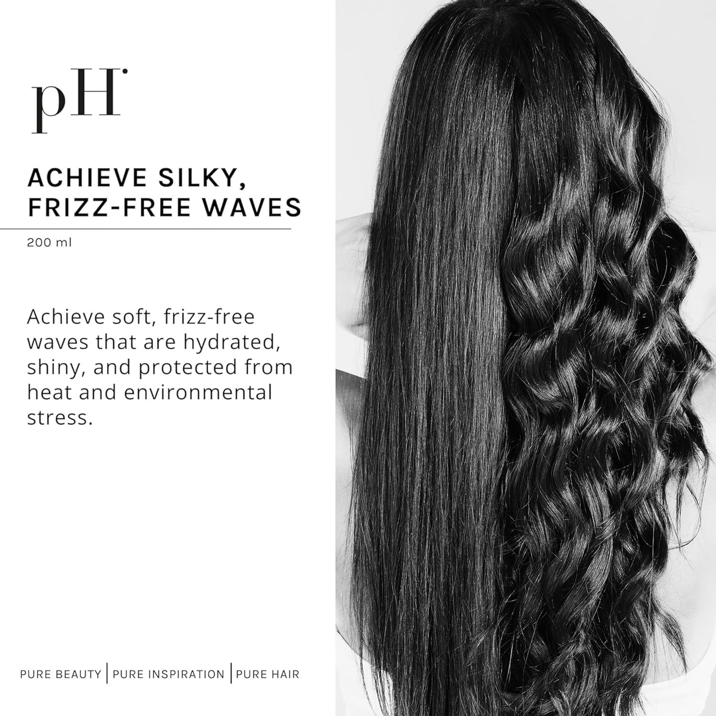 pH PURE HAIR Sea Salt Spray for Beach Waves - Volumizing Hair Spray for All Hair Types - Lightweight Unscented Formula for Textured Wavy Hair - Perfect for Curly, Wavy & Straight Hair - 6.76 Oz